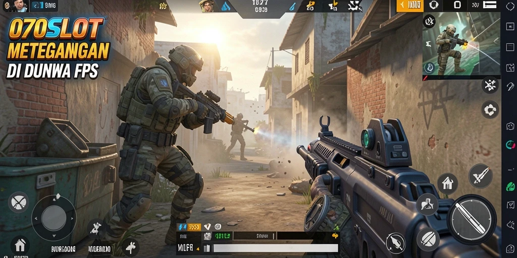 Tampilan gameplay mendebarkan di 070SLOT dengan aksi FPS yang intens.