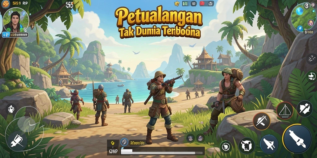 Screenshot gameplay <strong>55RP</strong> menunjukkan kebebasan menjelajahi dunia terbuka.