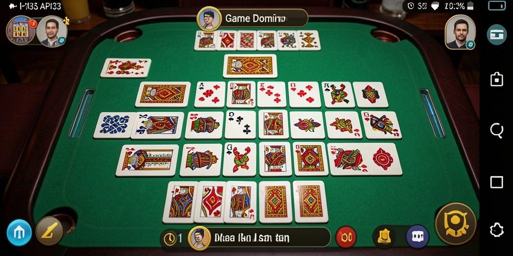 Screenshot gameplay API33 yang menunjukkan aksi seru permainan Domino.