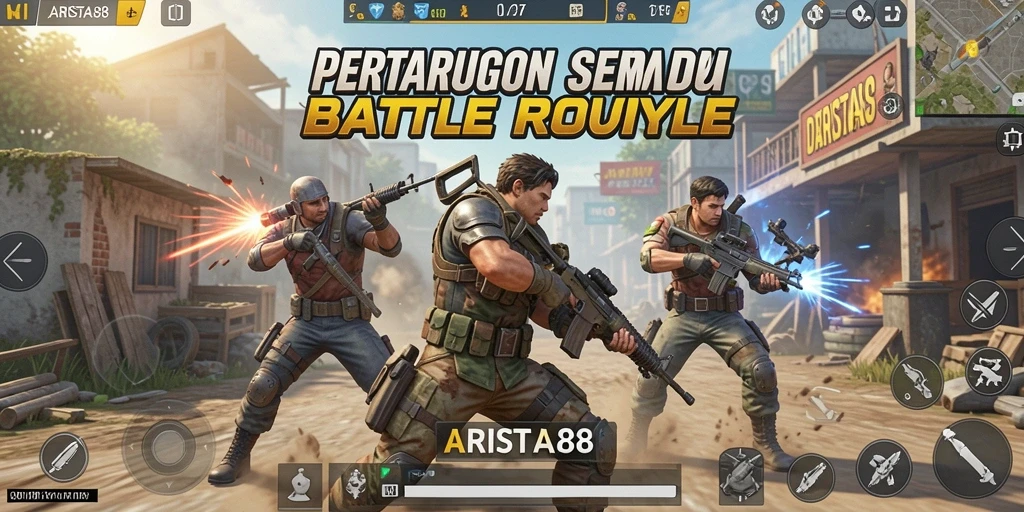 Tampilan gameplay intens dalam ARISTA88, penuh aksi dan strategi.