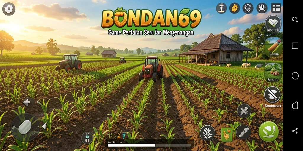 Gameplay seru pertanian di BONDAN69 yang penuh warna.