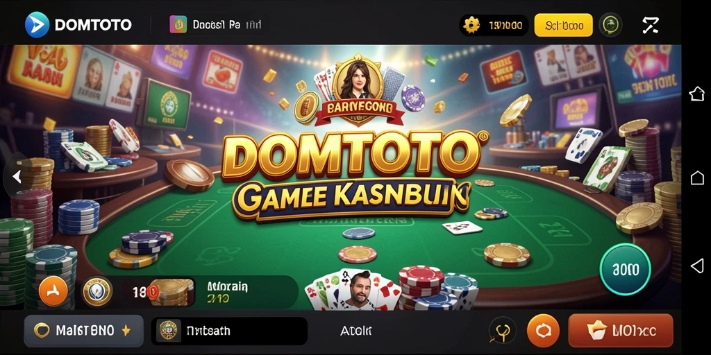 Screenshot gameplay DOMTOTO menampilkan aksi permainan Kasino yang mendebarkan.