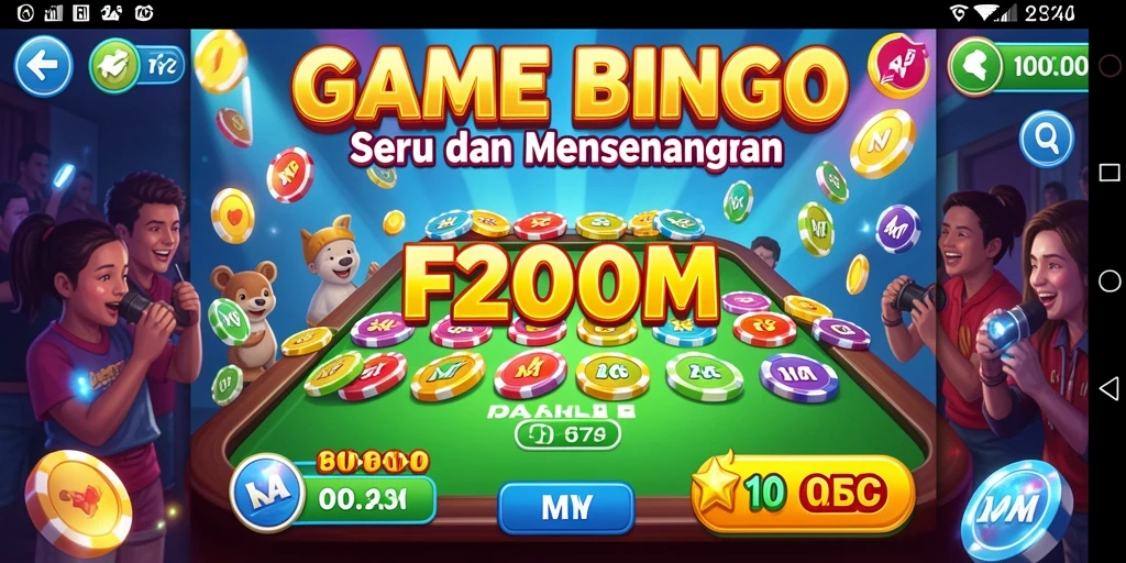Tampilan screenshot yang menunjukkan gameplay seru di F200M.