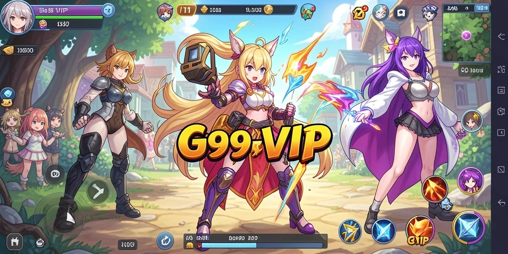 Tampilan gameplay seru di G9VIP dengan karakter anime favorit.