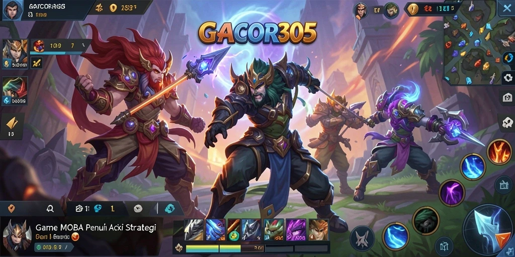 Tampilan gameplay seru dan strategi dalam GACOR305