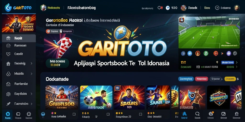 Tampilan menarik dari aplikasi GARITOTO yang menampilkan betting sportsbook.