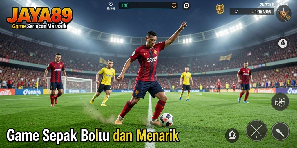 Gameplay menarik dalam JAYA89 dengan aksi sepak bola yang seru.