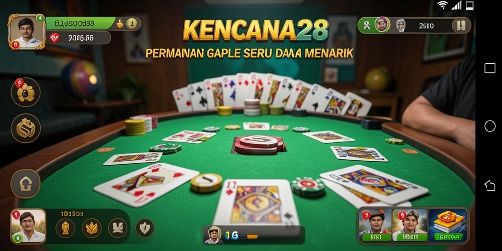 Tampilan gameplay Gaple seru di KENCANA28.