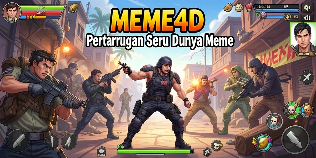 Tampilan menarik dari karakter-karakter dalam aksi pertarungan.