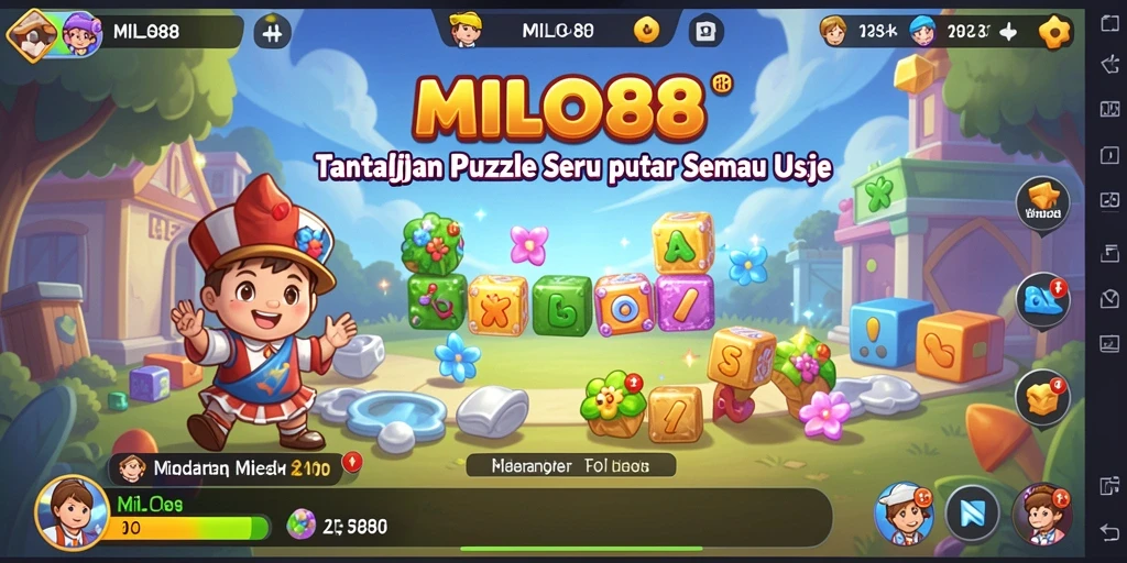 Tampilan gameplay <strong>MILO88</strong> yang seru dengan berbagai teka-teki menantang.