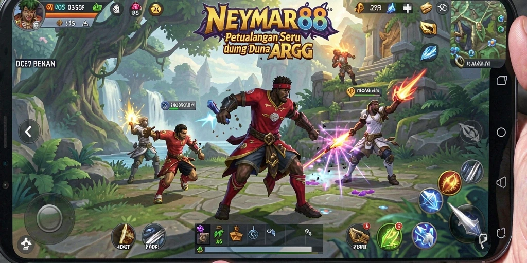 Screenshot gameplay NEYMAR88 menampilkan aksi seru di dunia ARPG.