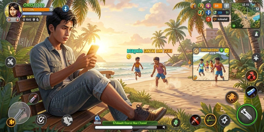 Gameplay mengasyikkan dari ORISTOTO dengan karakter ceria dan tantangan menarik.