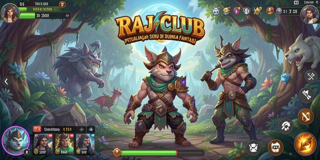 Screenshot gameplay RAJACLUB yang menampilkan petualangan yang menegangkan.