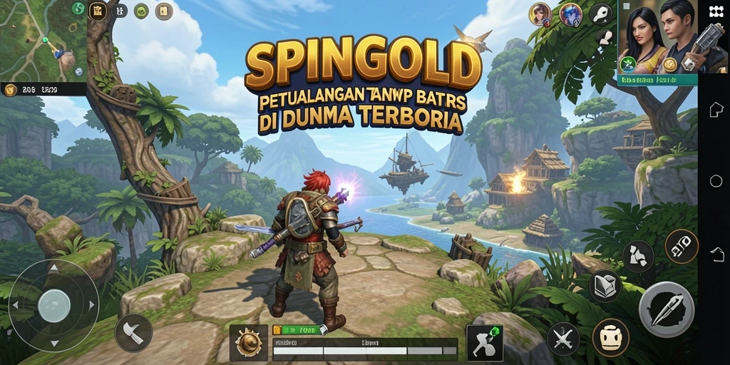 Gameplay SPINGOLD menampilkan dunia terbuka yang luas dan interaktif.