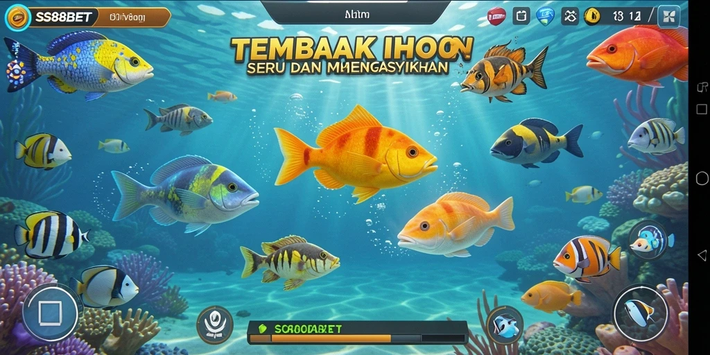 Screenshot gameplay SS88BET menampilkan aksi menembak ikan yang seru.
