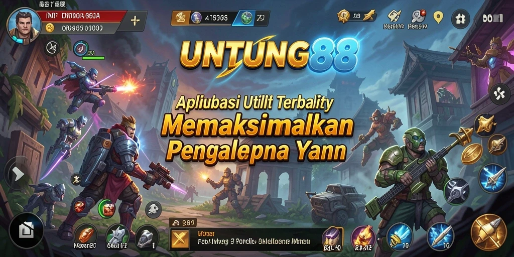 Tampilan antarmuka utama UNTUNG88 dengan fitur-fitur Utility.